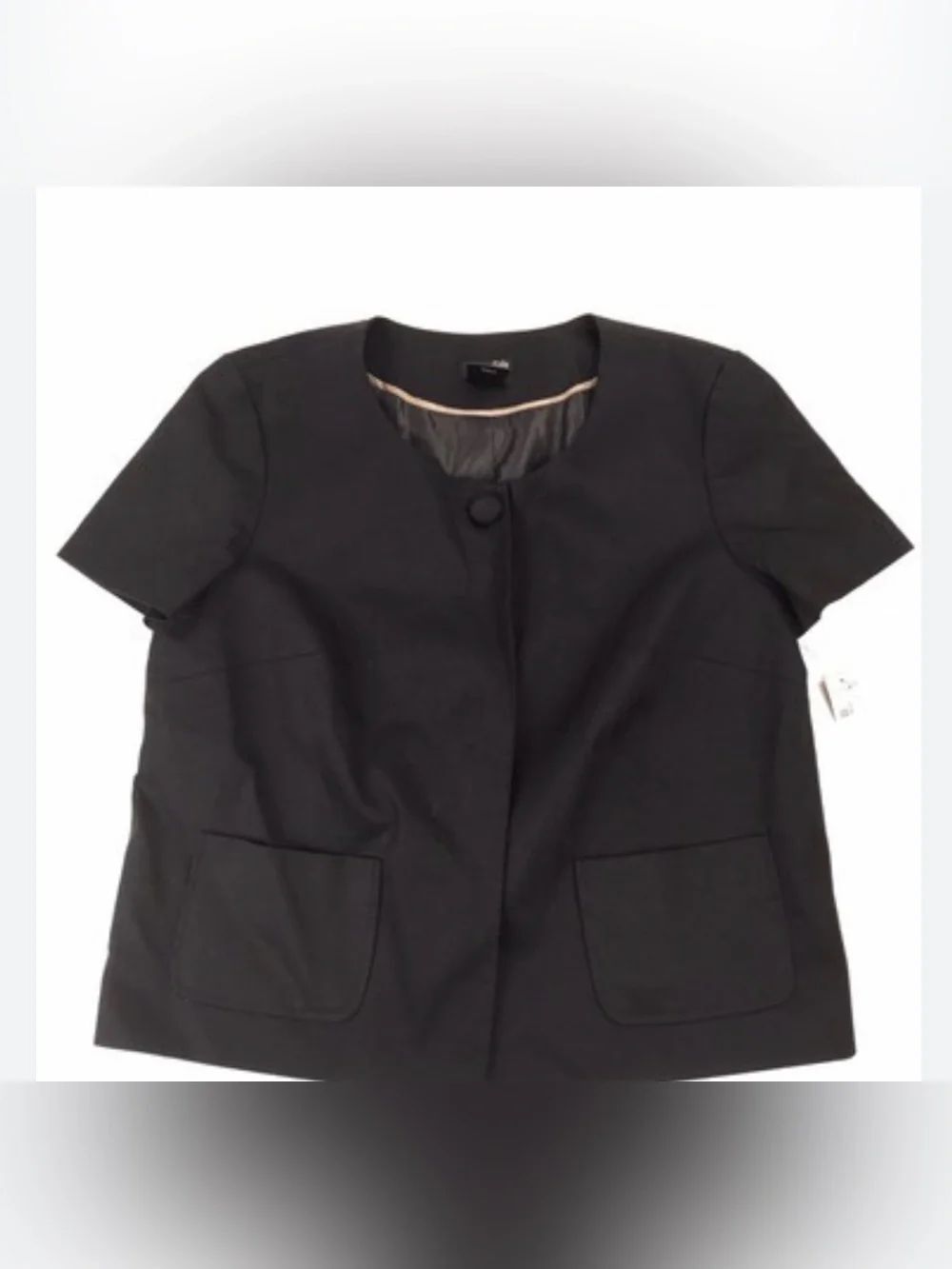 0164 East 5th Black Short Sleeve Blazer Jacket